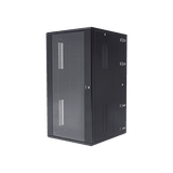Gabinete PanZone de Montaje en Pared, de 19in, Puerta con Ventana de Seguridad, 26 UR, 762mm de Profundidad, Color Negro