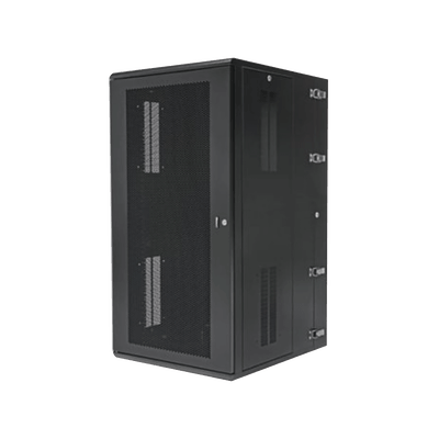 Gabinete PanZone de Montaje en Pared, de 19in, Puerta Ventilada, 26 UR, 635mm de Profundidad, Color Negro