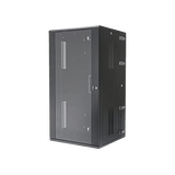 Gabinete PanZone de Montaje en Pared, de 19in, Puerta con Ventana de Seguridad, 26 UR, 635mm de Profundidad, Color Negro