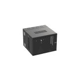 Gabinete PanZone de Montaje en Pared, de 19in, Puerta con Ventana de Seguridad, 9 UR, 635mm de Profundidad, Color Negro
