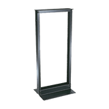 Rack de Dos Postes Estándar de 19 in, Rieles Numerados y Roscados #12-24, Fabricado en Aluminio, 24 Unidades de Rack, Color Negro