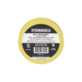 Cinta Eléctrica STRONGHOLD para Aislar, de PVC, Uso General Reparación y Mantenimiento, Grosor de 0.18mm (7 mil), Ancho de 19mm, y 20.12m de Largo, Color Amarillo