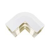 Esquinero exterior, para uso con canaleta T70, Material PVC Rígido, Color Blanco Mate