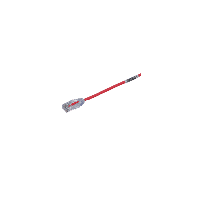 Cable de Parcheo TX6, UTP Cat6, Diámetro Reducido (28AWG), Color Rojo, 0.5 m