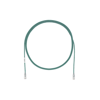 Cable de Parcheo TX6, UTP Cat6, Diámetro Reducido (28AWG), Color Verde, 10ft
