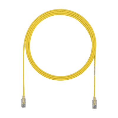 Cable de Parcheo TX6, UTP Cat6, Diámetro Reducido (28AWG), Color Amarillo, 10ft