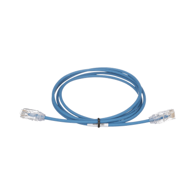 Cable de Parcheo TX6, UTP Cat6, Diámetro Reducido (28AWG), Color Azul, 3ft