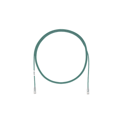 Cable de Parcheo TX6, UTP Cat6, Diámetro Reducido (28AWG), Color Verde, 3ft