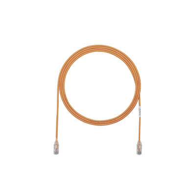 Cable de Parcheo TX6, UTP Cat6, Diámetro Reducido (28AWG), Color Naranja, 3ft