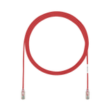 Cable de Parcheo TX6, UTP Cat6, Diámetro Reducido (28AWG), Color Rojo, 3ft