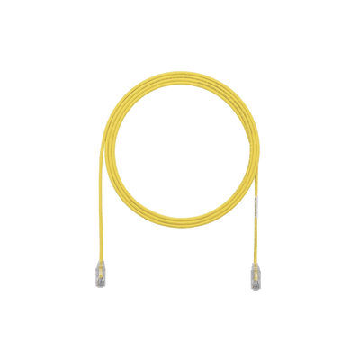 Cable de Parcheo TX6, UTP Cat6, Diámetro Reducido (28AWG), Color Amarillo, 3ft