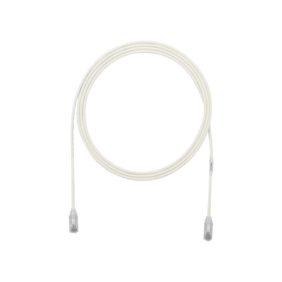 Cable de Parcheo TX6, UTP Cat6, Diámetro Reducido (28AWG), Color Blanco Mate, 5ft