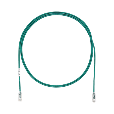 Cable de Parcheo TX6, UTP Cat6, Diámetro Reducido (28AWG), Color Verde, 5ft