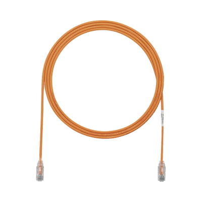Cable de Parcheo TX6, UTP Cat6, Diámetro Reducido (28AWG), Color Naranja, 5ft