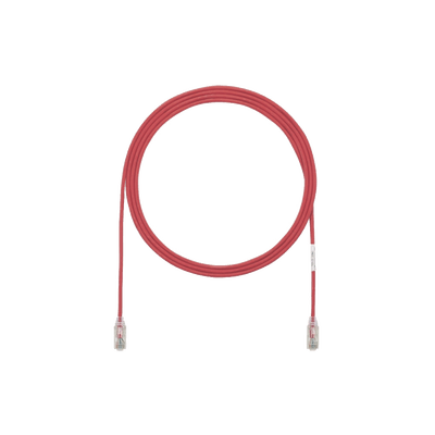 Cable de Parcheo TX6, UTP Cat6, Diámetro Reducido (28AWG), Color Rojo, 5ft