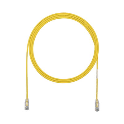 Cable de Parcheo TX6, UTP Cat6, Diámetro Reducido (28AWG), Color Amarillo, 5ft