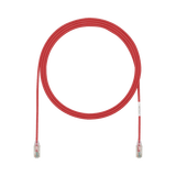 Cable de Parcheo TX6, UTP Cat6, Diámetro Reducido (28AWG), Color Rojo, 7ft