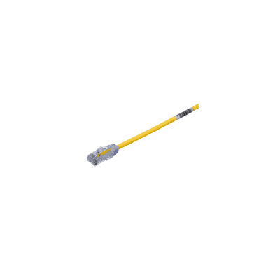 Cable de Parcheo UTP Cat6A, CM/LSZH, Diámetro Reducido (28AWG), Color Amarillo, 5ft