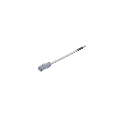 Cable de Parcheo UTP Cat6A, CM/LSZH, Diámetro Reducido (28AWG), Color Blanco Mate, 65 ft
