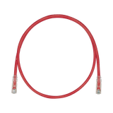 Cable de Parcheo TX6, UTP Cat6, 24 AWG, CM, Color Rojo, 5ft