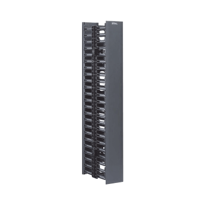 Organizador Vertical NetRunner, Doble (Frontal y Posterior), de 22.5 UR, 4.9in de Ancho, Color Negro