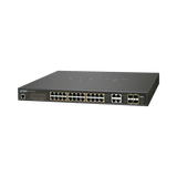 Switch Administrable L2, 24 puertos 10/100/1000T c/Ultra PoE + 4 puertos combo Gigabit TP/SFP, (600W)