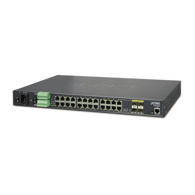 Switch Industrial Administrable 24 Puertos 1000Mbps con 4 Puertos SFP