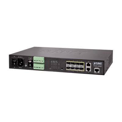 Switch Administrable L2, 8 puertos 100/1000X SFP, 2 puertos 10/100/1000T