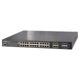 Switch administrable L2+ Stack de 24 puertos PoE+ 802.3at + 2 Puertos 10G SFP /440W