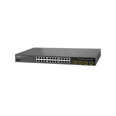 Switch Administrable L2+ 24 puertos 10/100/1000 Mbps, 4 Puertos Combo SFP