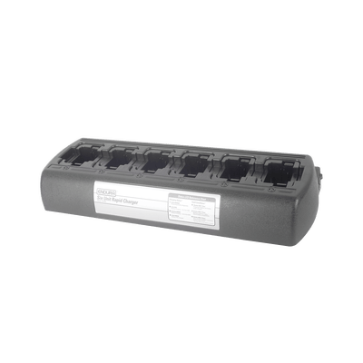 Multicargador rápido de escritorio de 6 cavidades para radios Kenwood NX220, NX320, NX420, TK2160, TK2170, TK2360, TK3140, TK3160, TK3170, TK3173, TK3360. Para uso con baterías Ni-Cd, Ni-MH, Li-Ion, Li-Po.