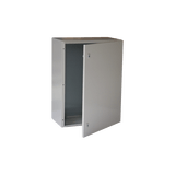 Gabinete de Acero IP66 Uso en Intemperie (400 x 600 x 250 mm) con Placa Trasera Interior Metálica y Compuerta Inferior Atornillable (Incluye Chapa y Llave T).