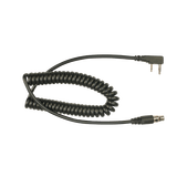 Cable en espiral para auricular HDS-EMB para radios Kenwood Serie G/ 3230/ 2102G/ 2202L/ 2212L/ 2170/ 2360/ 2302/ 2312/ 2000/ 2402/ NX-220/ 320/ NX-240/ 340/ TKD-240/ 340.