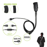 Micrófono con cable de fibra trenzada serie SNAP compatible con VERTEX VX-160/180/210/230/231/350/354/400/410/424/427.