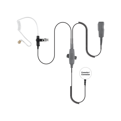 MICRÓFONO AUDÍFONO DE 2 CABLES CON DOBLE PTT P/ MOTOROLA HT-750/ 1250/ 1550/ PRO-5150/ 5550/ 7150/ 9150/ MTX-850LS/ PTX700/ 760/ 780.