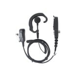 Micrófono de solapa y audífono ajustable al oído para KENWOOD Serie 80/ 90/ 140/ 180/ NX200/ 410. Compatible con VOX de la serie 180 y NX200.