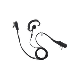 Micrófono de solapa con gancho suave para la oreja y fibra trenzada para puerto de accesorios Icom de 2 pines con tornillos