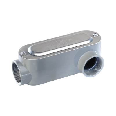 Caja Oval Roscada tipo LL de 1 1/2" (38.1 mm) / Incluye tapa y tornillos.