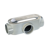 Caja oval roscada tipo T de 2" (50.8) incluye tapa y tornillos.