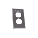 Tapa rectangular para contacto dúplex de aluminio tipo RR a prueba de intemperie.