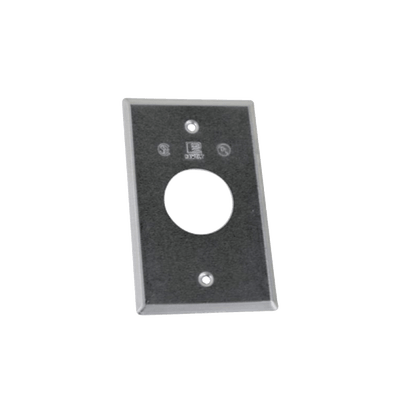 Tapa rectangular aluminio para contacto de 40.3 mm, tipo RR a prueba de intemperie.