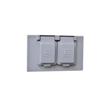 Tapa Dúplex Horizontal con Contratapa / Auto-cierre de aluminio Tipo RR / Placa Intemperie