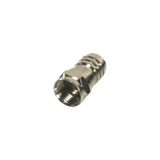 Conector F Macho Plegable para Cable Coaxial RG-59/U, Níquel / Níquel /Polietileno.