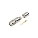 Conector TNC Macho Inverso, Anillo Plegable para ensamblar en cables RG-8/U, LMR-400, Niquel, Oro, Teflón