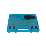 Kit de Pinzas (RFA-4005-20) con 2 Juegos de Mordazas (RFA-4005-01 y RFA-4005-02) para Instalar Conectores de Anillo Plegable, Incluye Estuche de Plástico