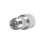 Adaptador en Línea, de Conector N Hembra Inverso a N Macho, Níquel/ Oro/ Teflón.
