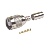 Conector TNC Macho Inverso de Anillo Plegable para Cables LMR-240, RG-8/X, Níquel/ Oro/ Teflón.