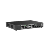 Switch L2 Administrable PoE con 16 puertos Gigabit PoE 802.3af/at + 2 SFP para fibra 1Gb, gestión gratuita desde la nube, 240w