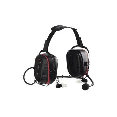 Audifonos inteligentes de diadema detrás de la cabeza (Intrinsecamente seguro) con doble protección de ruido para Radios Kenwood NX200G/300G