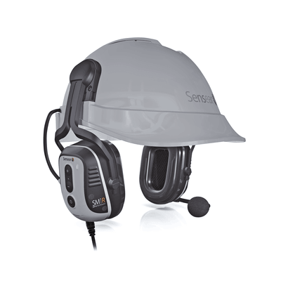 Protector auditivo IS con montaje en casco y con cable integrado para Motorola MOTOTRBO™ slim, Motorola Tetra.